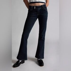Low rise BDG flare jeans with side button